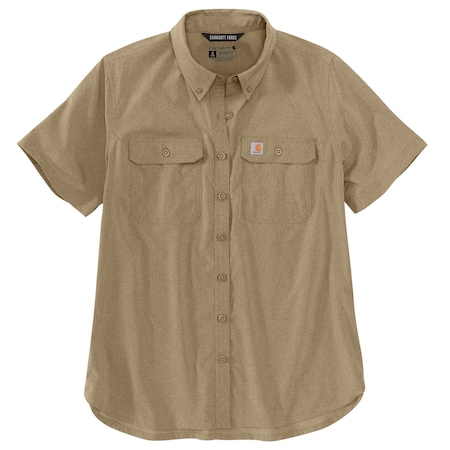 Carhartt Women's TW5292 W Force RlxdFit LW SS Shrt M REG Short Sleeve Relaxed Dark Khaki TW5292-W / 105537-DKHMREG